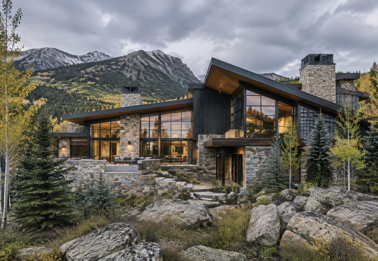 Conceptual architectural view for Mountain Modern Retreat